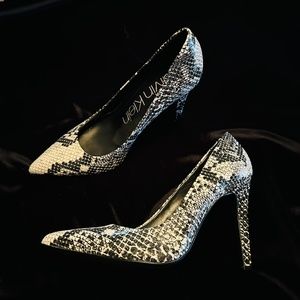 Calvin Klein Two Tone Snake Stiletto Heels